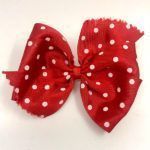 LAZO ELEGANT GRANDE EN ROJO CON TOPOS BLANCOS