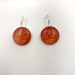 PENDIENTES ESMALTE MANDARINA