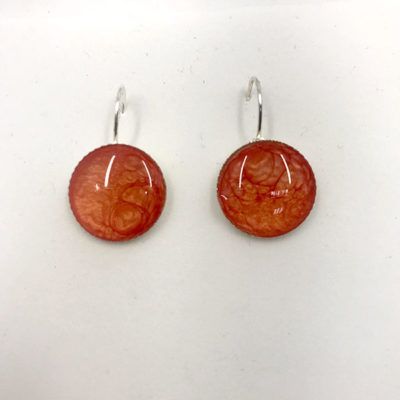 PENDIENTES ESMALTE MANDARINA