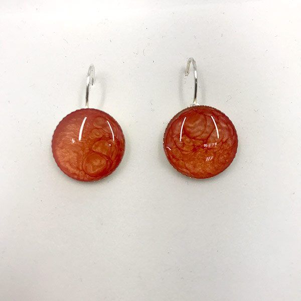 PENDIENTES ESMALTE MANDARINA