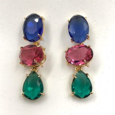 PENDIENTES-PIEDRA-TRICOLOR
