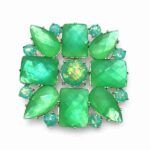 broche flor verde agua Esmeralda Marina