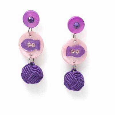 Pendientes Gabriela · Color, nácar y luz artesanal - Imagen 5