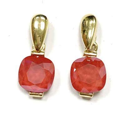 Pendientes Alya ROJO chapados en oro