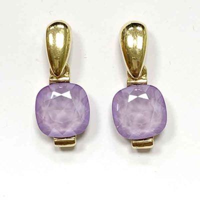 Pendientes Alya LILA OPAL chapados en oro