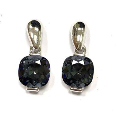 PENDIENTES EN RODIO CON CRISTAL DE SWAROVSKI