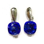 PENDIENTES EN RODIO CON CRISTAL DE SWAROVSKI