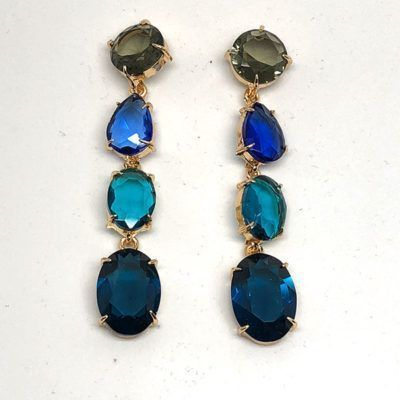 PENDIENTES LARGOS AMIENS AZULES - Imagen 1