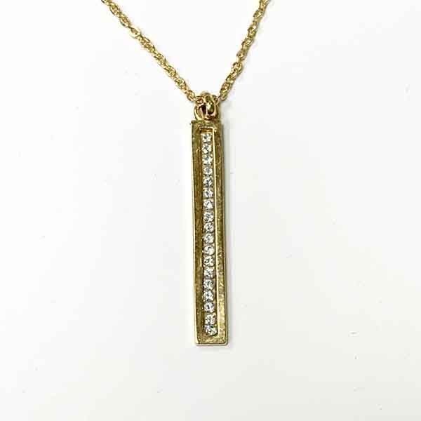 colgante Basia chapado en oro con cristales de swarovski