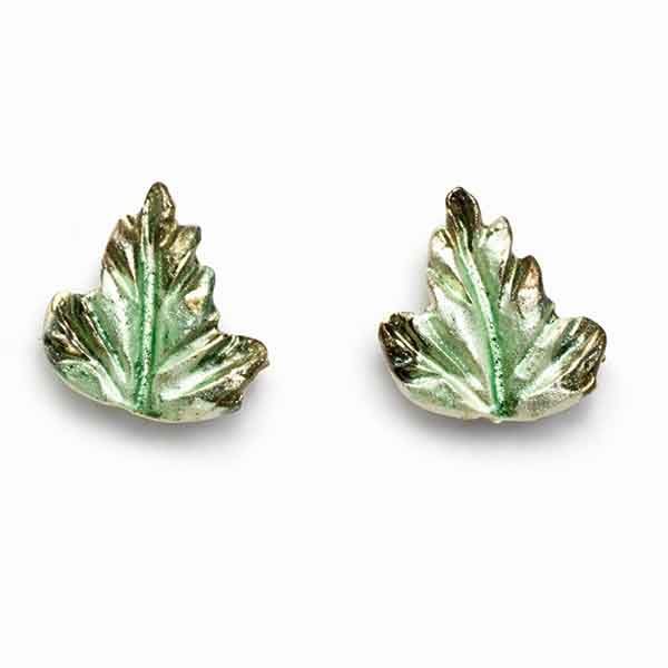Pendientes Brisa Verde de porcelana artesanal Pendientes Brisa Verde de porcelana hechos a mano en forma de hoja