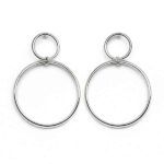 Pendientes Mabel de doble aro en plata de ley
