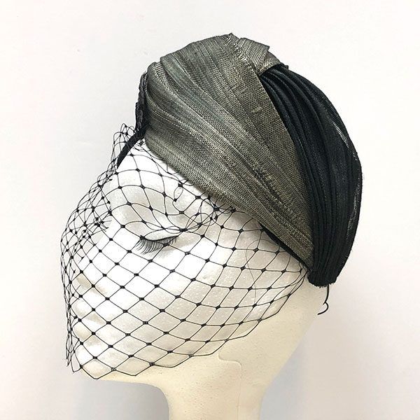 Bonito turbante con red en dos tonos