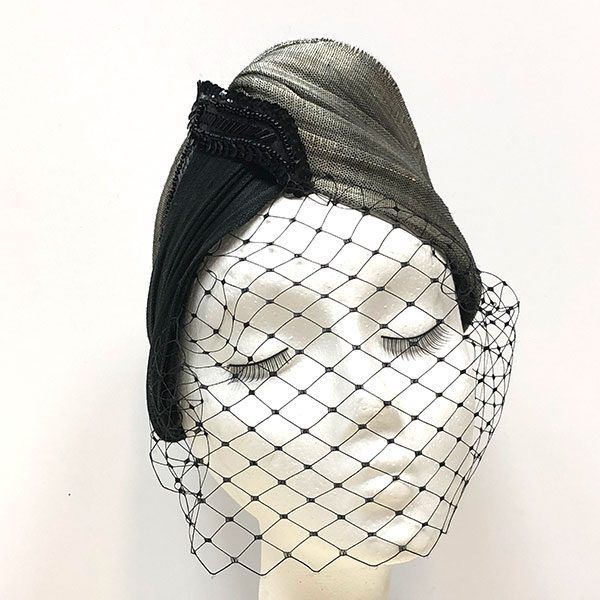 turbante-alice-negro Bonito turbante con red en dos tonos