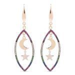 Pendientes Aliyesha Luxenter con circonitas multicolor