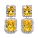 pendientes de plata con circonitas Paparadscha Euria Doble de Luxenter
