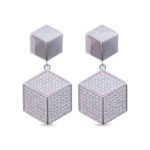 pendientes Ifieto de plata de ley 925 con circonitas blancas de Luxenter