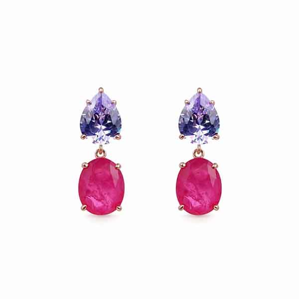 Pendientes SEWEH oro rosa CZ | Luxenter Pendientes SEWEH oro rosa CZ de Luxenter en plata 925