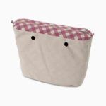 bolsa obag interna de cuadros de vichy frambuesa