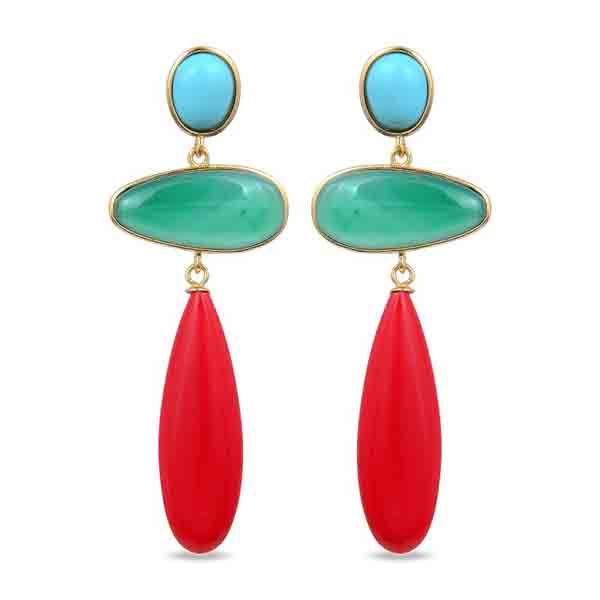 Pendientes LLIMO multicolor | Luxenter Pendientes LLIMO multicolor de Luxenter en plata con baño de oro