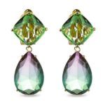 Pendientes Niodra de Luxenter en oro amarillo con circonitas degradadas