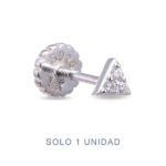 Piercing Calye en plata bañada en rodio