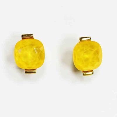 pendientes Fendy chapados en oro con cristal de swarovski