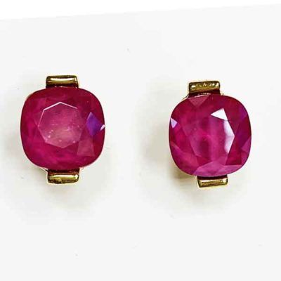 pendientes Fendy chapados en oro con cristal de swarovski