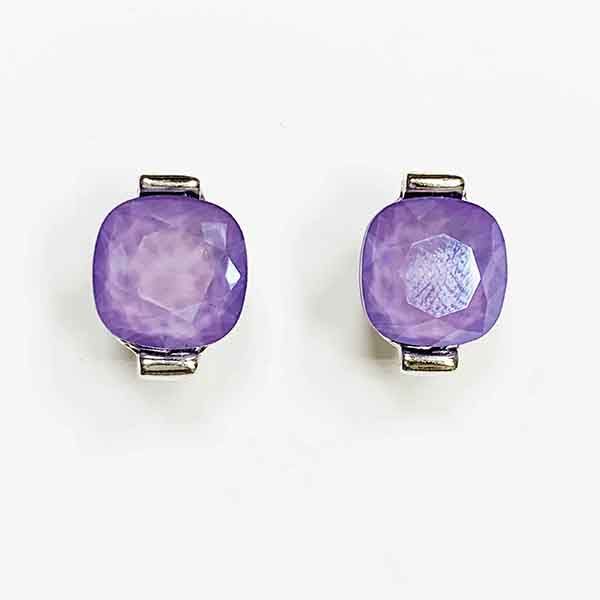 pendientes Fendy en rodio con cristal de swarovski
