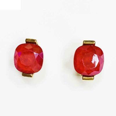 pendientes Fendy chapados en oro con cristal de swarovski