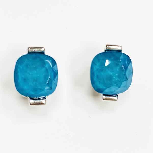 pendientes Fendy en rodio con cristal de swarovski
