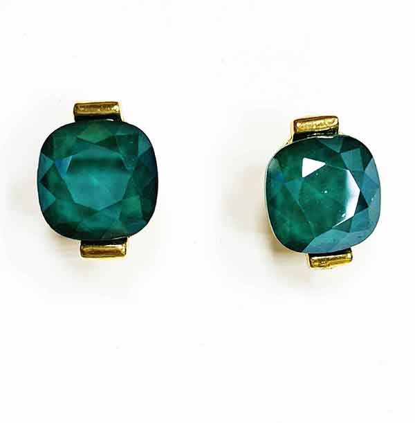 pendientes Fendy chapados en oro con cristal de swarovski