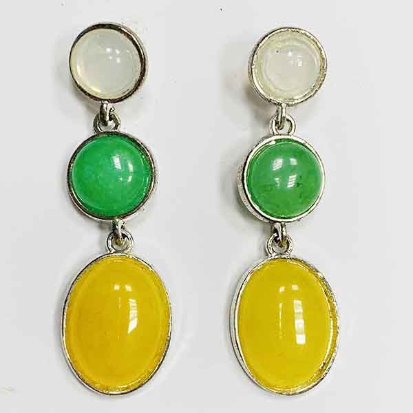 PENDIENTES SARIE PENDIENTES SARIE IMITACION A PIEDRA AMARILLOS