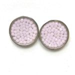 Pendientes Lli en rodio con cristales de swarovski rosa opal