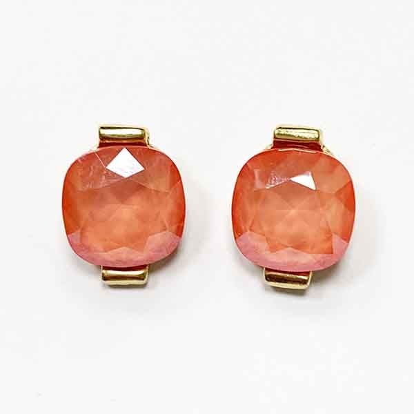 pendientes Fendy chapados en oro con cristal de swarovski