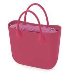OBAG FUCSIA BOLSA CHENILLA FUCSIA Y ASA CORTA CORAZON FUCSIA