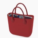 BOLSO OBAG MINI ROJO ESCARLATA BOLSA TERCIOPELO MARTELLATO Y ASA CORTA CUORE