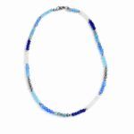 Collar Océano de bolas facetadas en tonos azules con cierre de acero