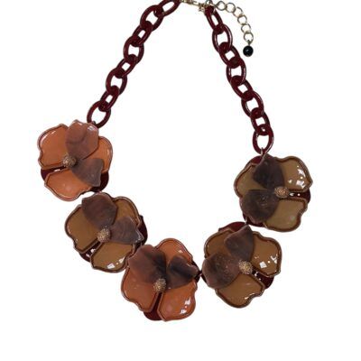 Collar Tiy de flores de resina