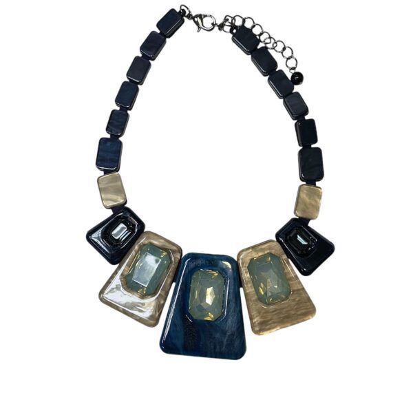 Collar Eudora azul de resina Collar Eudora azul de resina