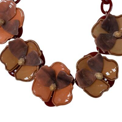 Collar Tiy de flores de resina