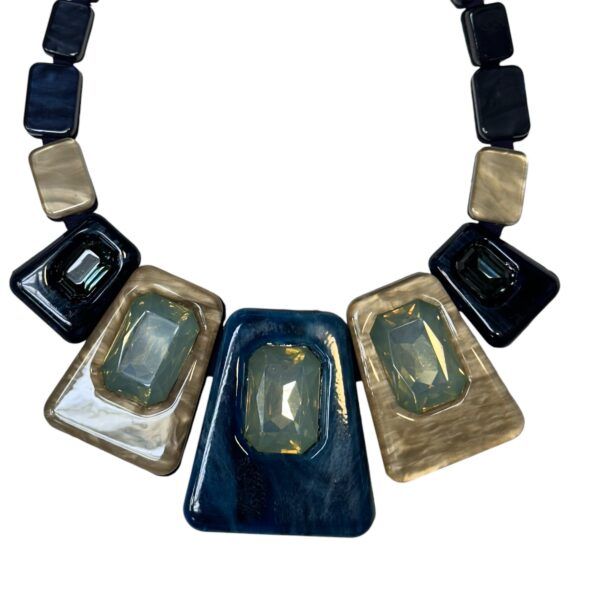 Collar Eudora azul de resina