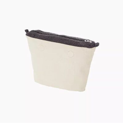 Bolsa interna O bag lana rizada gris grafito