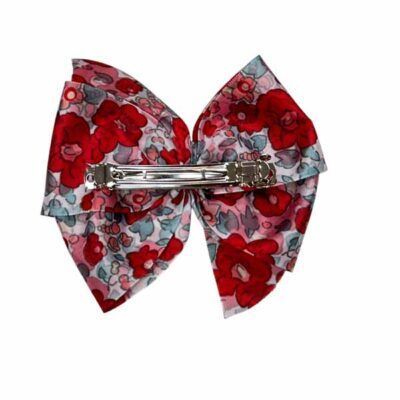 LAZO ELEGANT FLORES ROJAS CON PASADOR