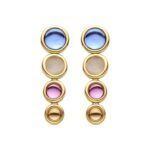 Pendientes Longki acabado oro 18k