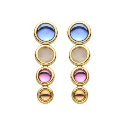 Pendientes Longki acabado oro 18k