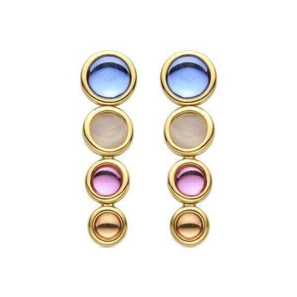 Pendientes Longki acabado oro 18k