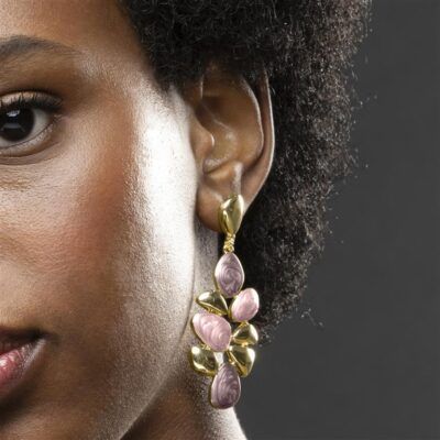Pendientes Nortul acabado oro 18k