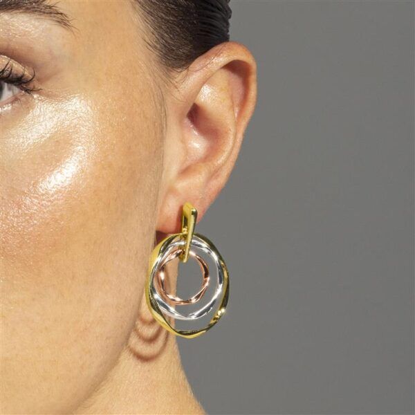Pendientes Ushdao acabado oro 18k