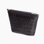 bolsa interna O bag terciopelo arrugado gris