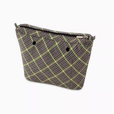 Bolsa interna O bag cuadros fluor verde lima